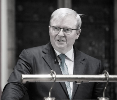 Kevin Rudd at the Oxford Union, UK - 11 Oct 2017