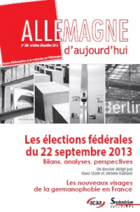 Les élections fédérales du 22 septembre 2013 : Bilans, analyses, perspectives
