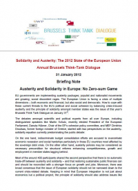 The 2012 State of the European Union: Austerity and Solidarity in Europe