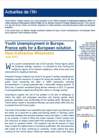 Youth Unemployment in Europe 