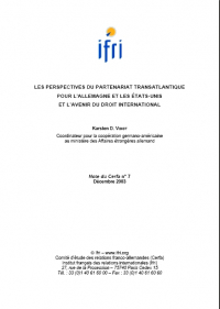 Les perspectives du partenariat transatlantique pour l'Allemagne et les Etats-Unis et l'avenir du droit international