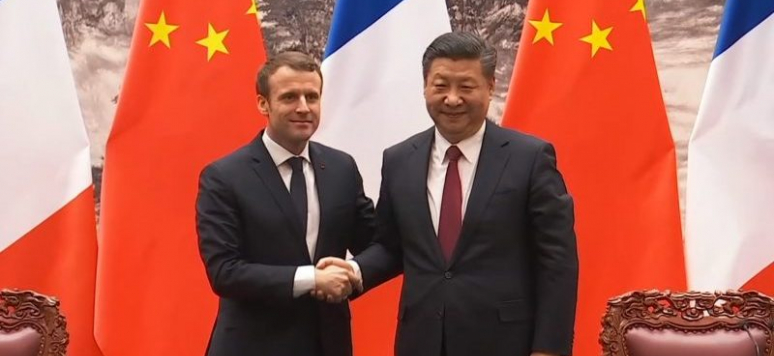 Emmanuel Macron et Xi Jinping, Pékin, janvier 2018