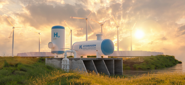 Production d'énergie renouvelable des réservoirs d'hydrogène - gazoduc d'hydrogène pour l'électricité propre