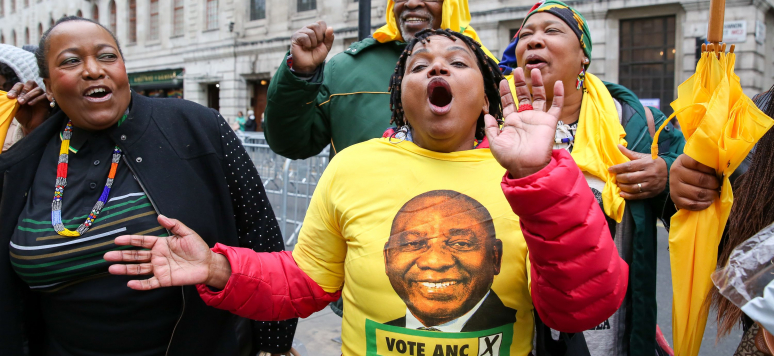 South Africans in the UK voting in the general elections, London, UK - 27 Apr 2019