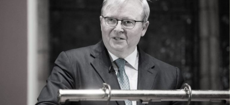 Kevin Rudd at the Oxford Union, UK - 11 Oct 2017