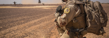 Ansongo, Mali - December 2015 : Daily life of french soldiers of barkhane military operation in Mali (Africa) launch in 2013 against terrorism in the area.