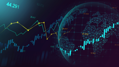 Graphique de la Bourse dans un concept futuriste ded investissements financiers
