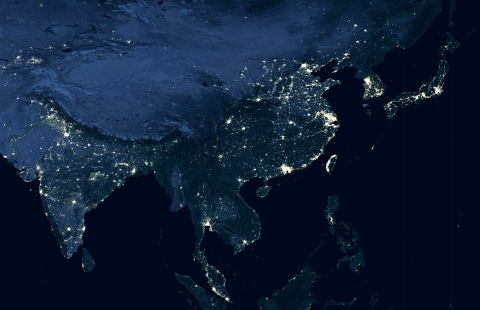 Asie - vue satellitaire