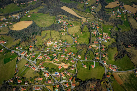 Vue aérienne du pays Basque