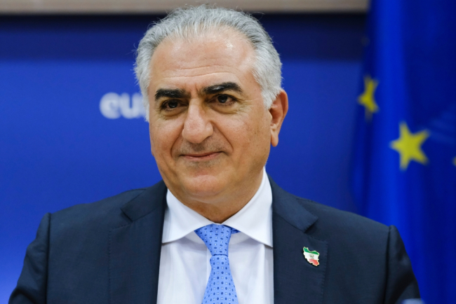 Iranian Crown Prince Reza Pahlavi attends a session of the European Parliament, Brussels - 1 March 2023