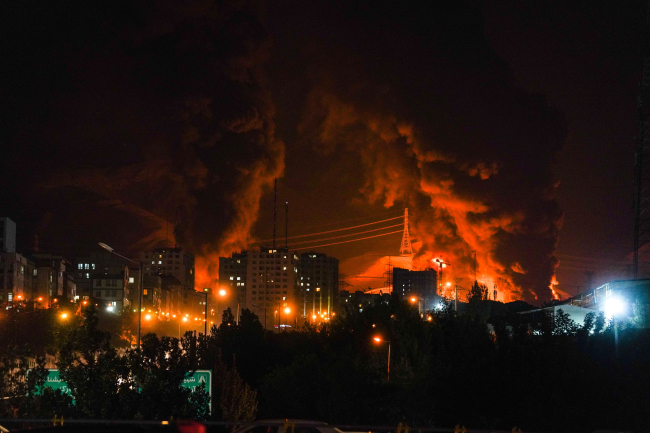 An Israeli Attack on An Oil Depot in Tehran, Iran - 15 Jun 2025