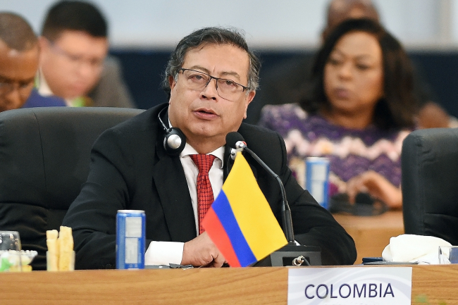 Rio de Janeiro, Brésil, le 19 novembre 2024, Gustavo Petro lors d’une réunion à la plénière du G20