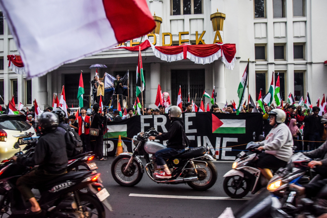 Solidarité mondiale pour la Palestine et Gaza à Bandung, Java-Ouest, Indonésie - 3 août 2024