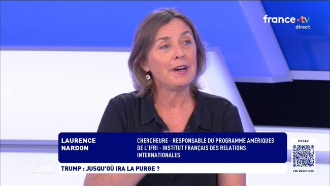 Laurence Nardon, invitée de "C dans l'air" sur France TV, 19 septembre 2025.