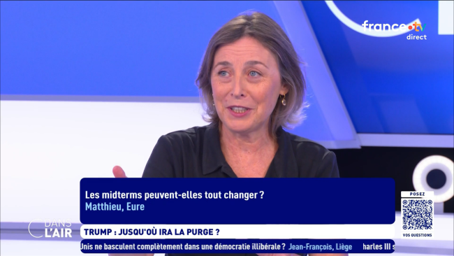  Laurence Nardon, invitée de "C dans l'air" sur France TV, 19 septembre 2025.