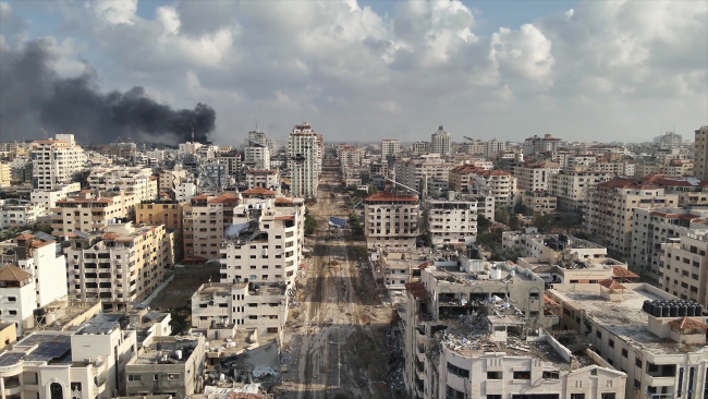 Drone vue aérienne sur le nord de Gaza
