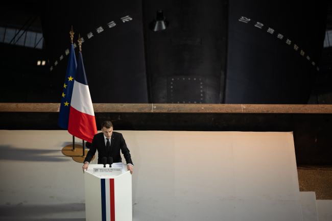  Discours du président Macron à l’Ile Longue le 2 mars 2026  © Guillaume Saligot/Ouest France