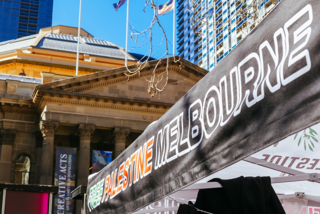 Melbourne, Australie - 24 août 2025 : rassemblement national en soutien à la Palestine