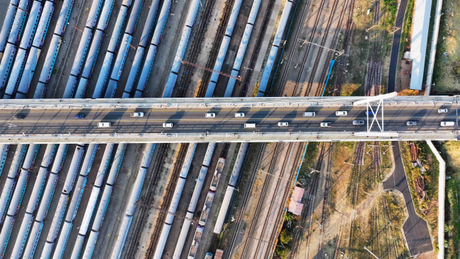 Le Pont Mandela à Johannesburg à Gauteng, en Afrique du Sud.