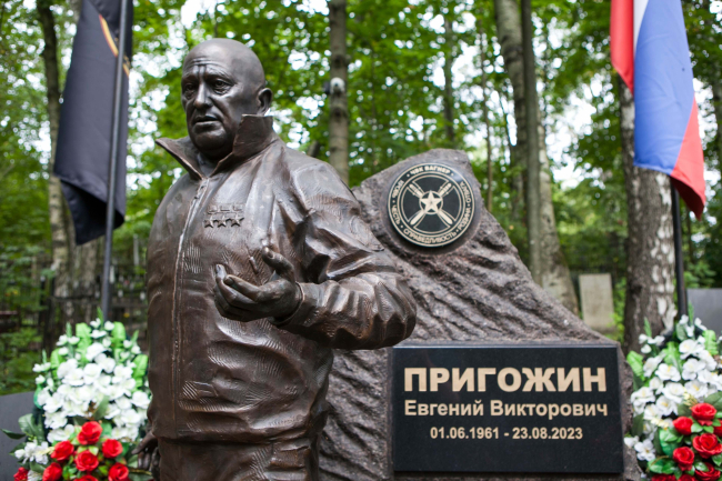 Tombe et du monument au défunt du chef du PMC Wagner et homme d'affaires Evgueni Prigojine