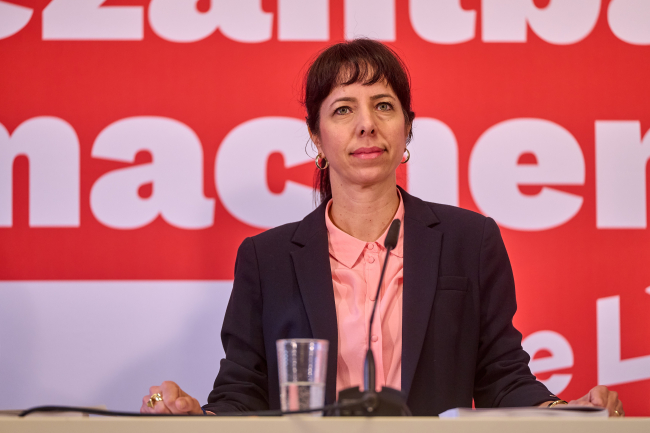 Presentation of the Left Party's election platform in Berlin, Germany