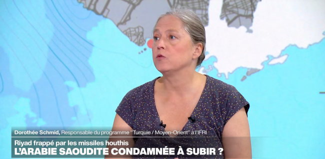 Dorothée Schmid sur le plateau de France 24, 16/10/2026