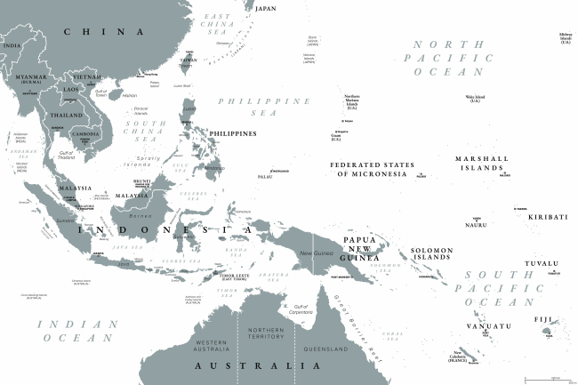 Southeast Asia, Melanesia, and Micronesia, A Political Map