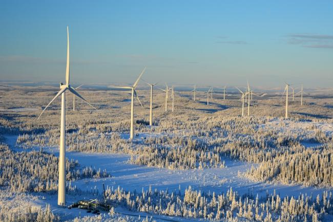 Parc éolien de Bjorkhojden en Suède