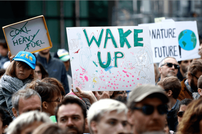 Manifestation d'activistes du mouvement vert devant le Parlement européen, Bruxelles - 8 septembre 2018