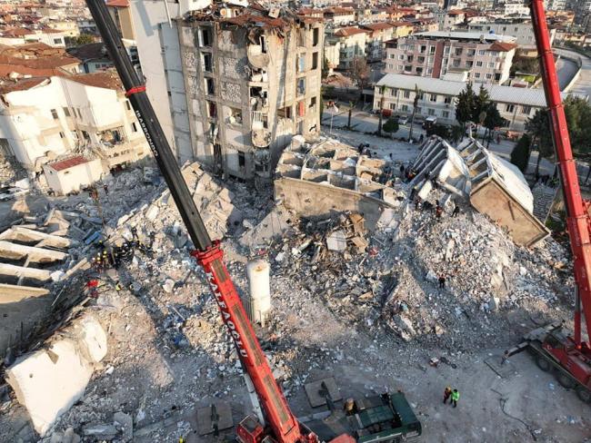 Travaux de recherche et de sauvetage des secouristes ukrainiens dans la province turque de Hatay après le séisme du 6 février 2023 - 11 février 2023