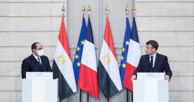 Le président égyptien Abdel Fattah Al Sissi reçu à l'Elysée par Emmanuel Macron, 7 décembre 2020
