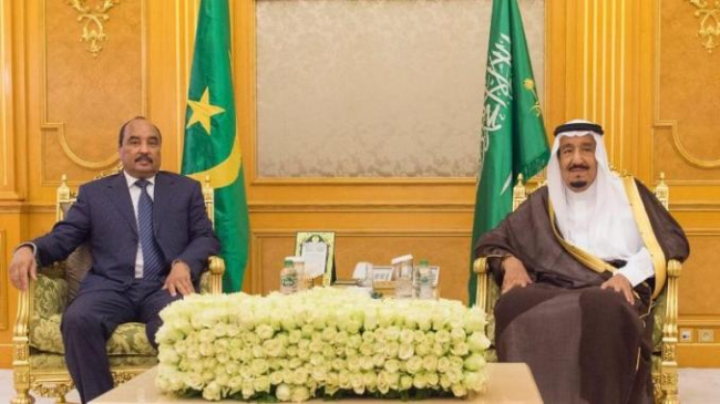 Le President mauritanien Mohamed Ould Abdel Aziz et le Roi Salmane ben Abdelaziz Al Saoud, Nouakchott, 04/01/2017