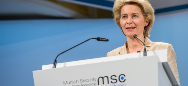 Minister of Defense von der Leyen at the Munich Security Conference
