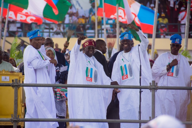 President of Nigeria Ahmed Bola Tinubu with the Governor of Lagos State