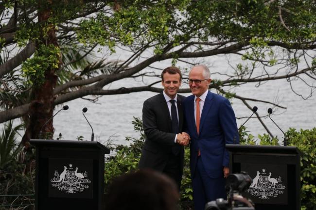Emmanuel Macron et Malcolm Turnbull