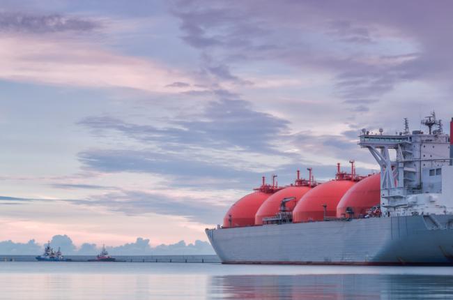 GAS CARRIER IN PORT
