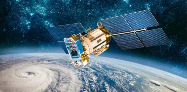 Space satellite monitoring from earth orbit weather from space, hurricane, Typhoon on planet earth. Elements of this image furnished by NASA.