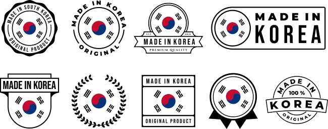 Made in Korea seals 