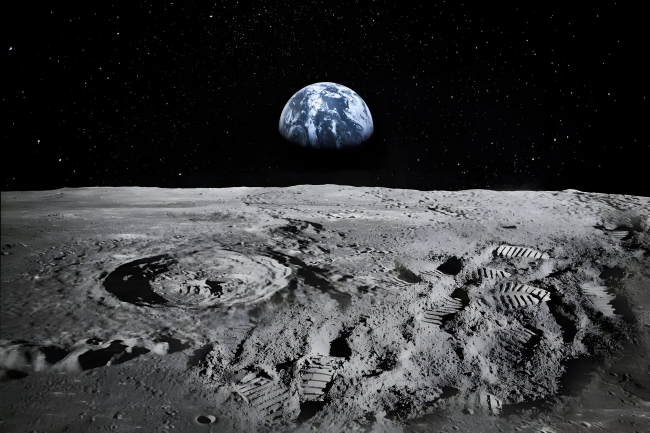 Images de la Lune et de la Terre
