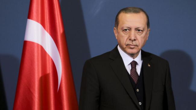 BELGRADE, SERBIA - Oct. 12, 2017: Turkish President Recep Tayyip Erdogan during his official visit to Serbia
