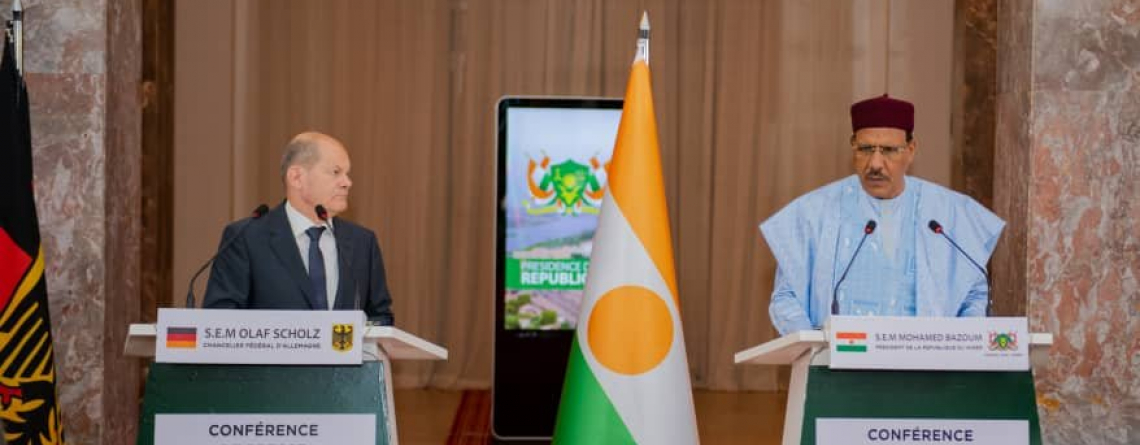 Visite de travail du Chancelier allemand Olaf Scholz au Niger, 23 mai 2022