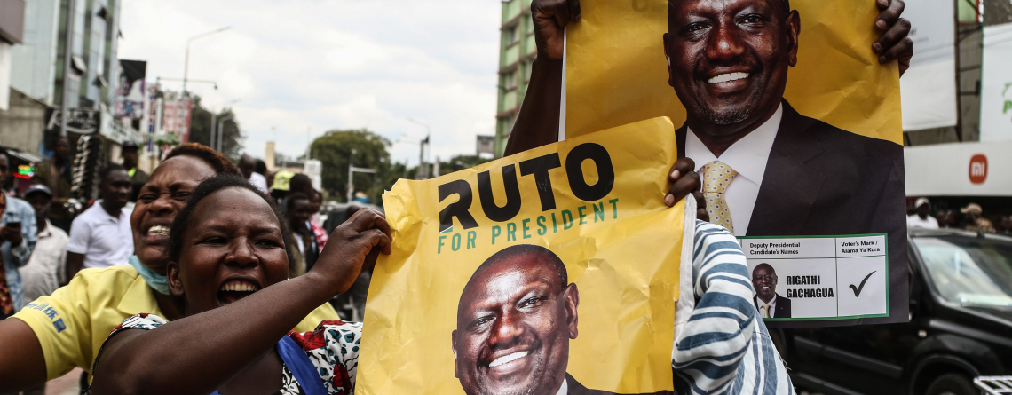 Supporters of William Ruto celebrate the Supreme Court verdict in Nakuru, Kenya – September 5, 2022