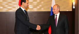 Vladimir Poutine rencontre Bachar el-Assad, le 17 mai 2018, à Sotchi en Russie.