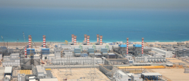 View of the Dubai water desalination plant