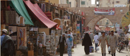 The Oriental Market of Aswan in Egypt