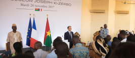 Emmanuel Macron à l'université de Ouagadougou, 28 novembre 2017 