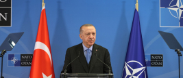 Le président Recep Tayyip Erdogan au sommet de l'OTAN du 23 mars 2022.