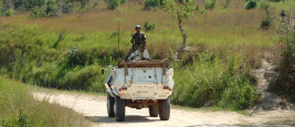 Un véhicule de la mission de maintien de la paix au Congo (Monusco), l'opération la plus importante de l'ONU dans le monde.