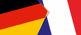 Drapeaux de la France et de l'Allemagne