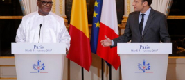 Le président malien Ibrahim Boubacar Keita et le président français Emmanuel Macron, 31 octobre 2017